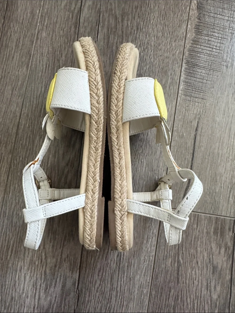 Janie and Jack Lemon Sandal - White Strap with Yellow Lemon Appliqués